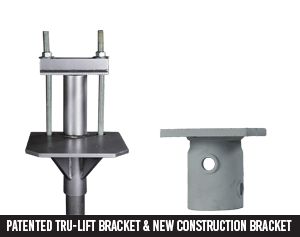 Helical pier tru-lift and cross connect bracket